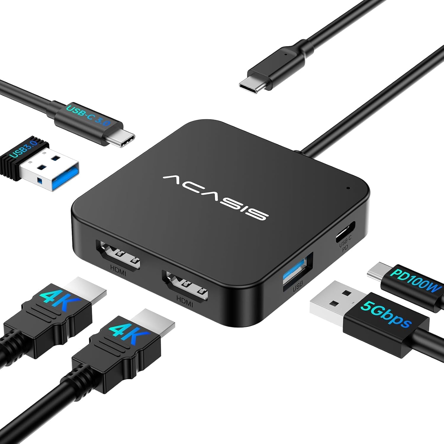 Hub USB C Multi-Port con HDMI 4K e Power Delivery 100W - immagine 1