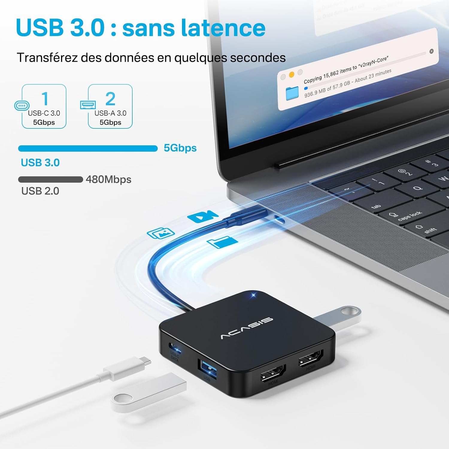 Hub USB C Multi-Port con HDMI 4K e Power Delivery 100W - immagine 5