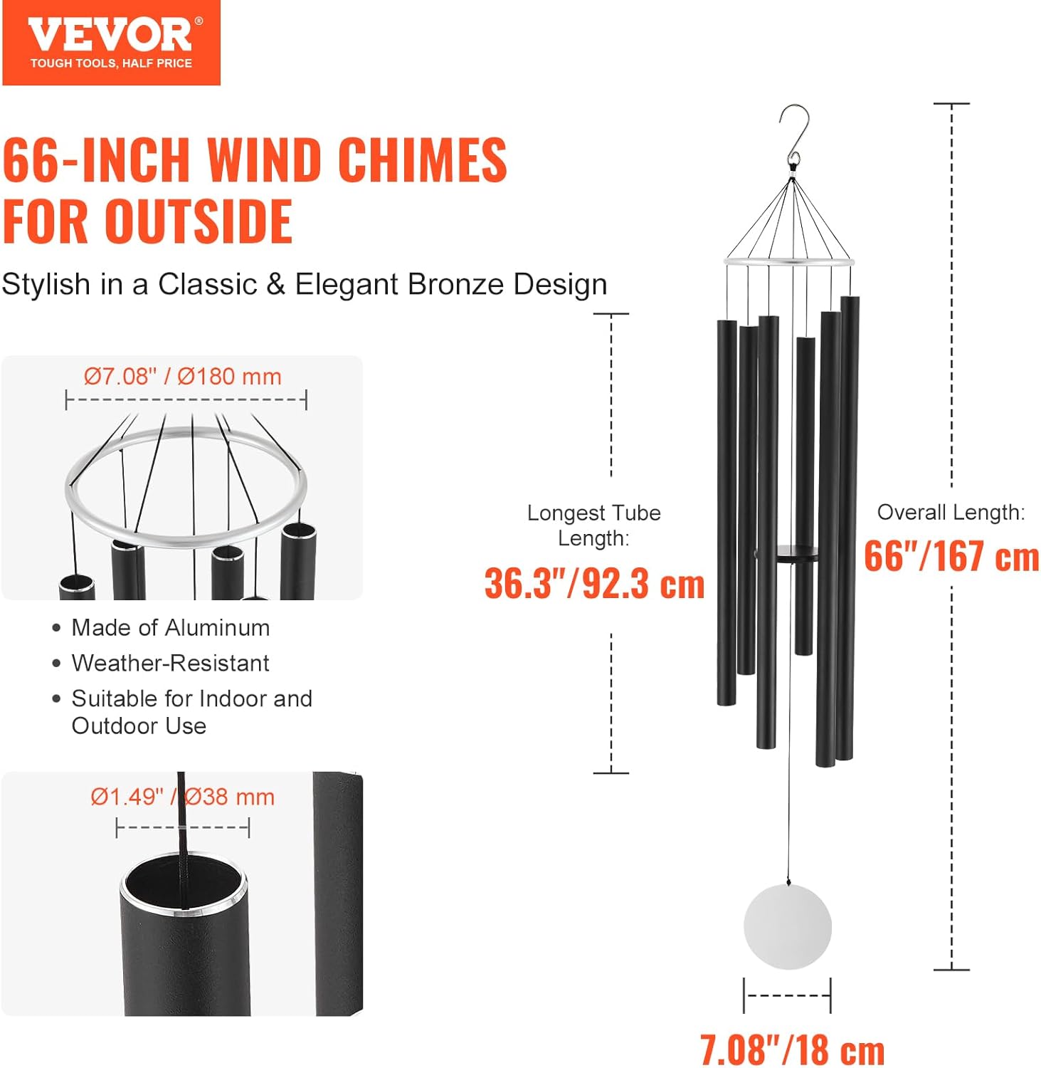 Vevor Campanelli Eolici per Esterni 1677 mm - immagine 2