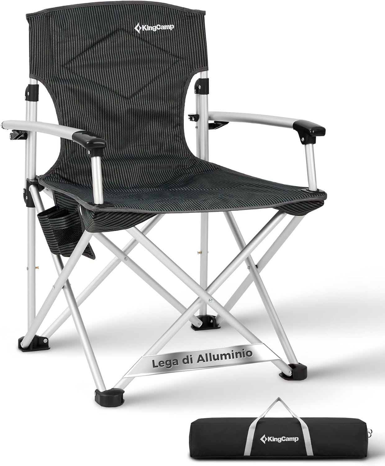 Kingcamp Sedia da Campeggio Pieghevole Robusta 205 kg - immagine 1