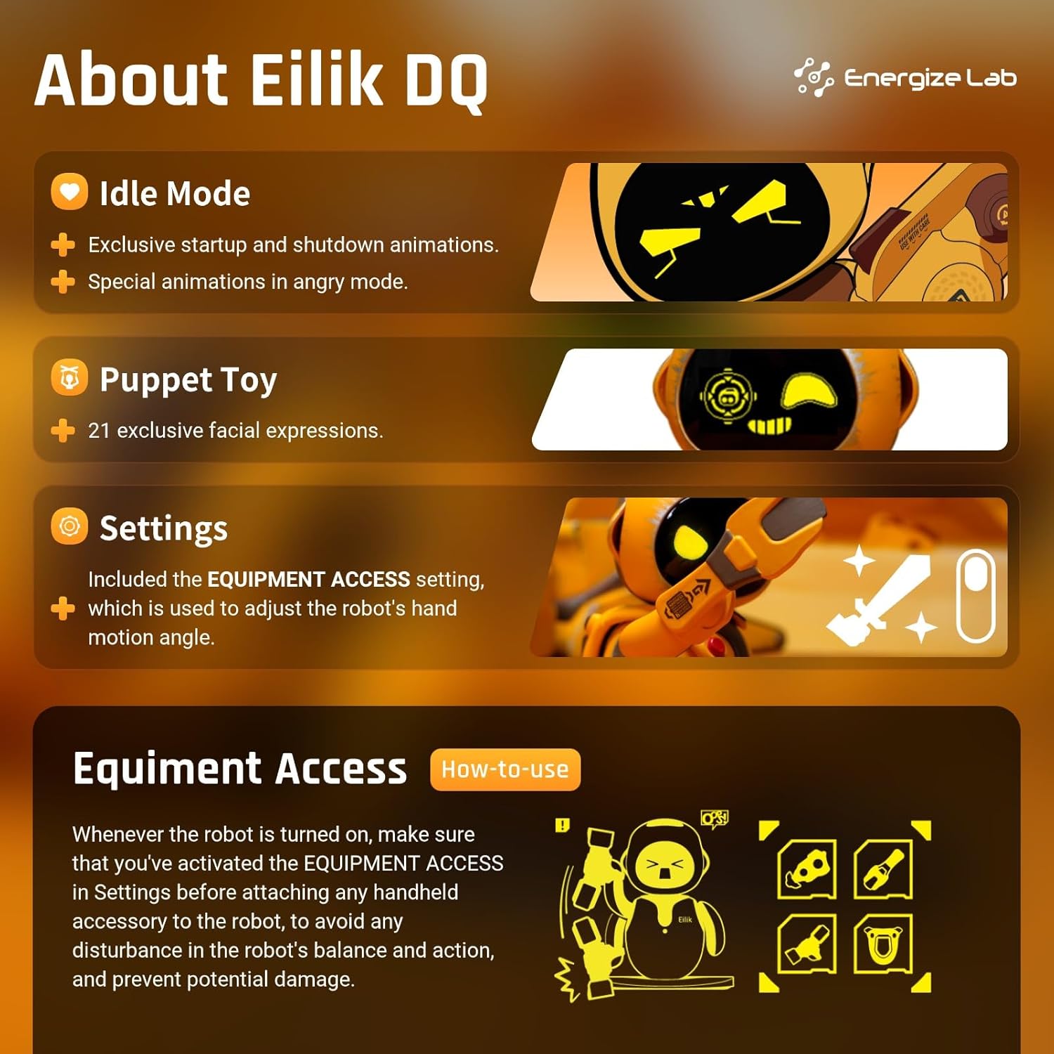 Energize Lab Eilik DQ - Robot Interattivo Touch - immagine 4