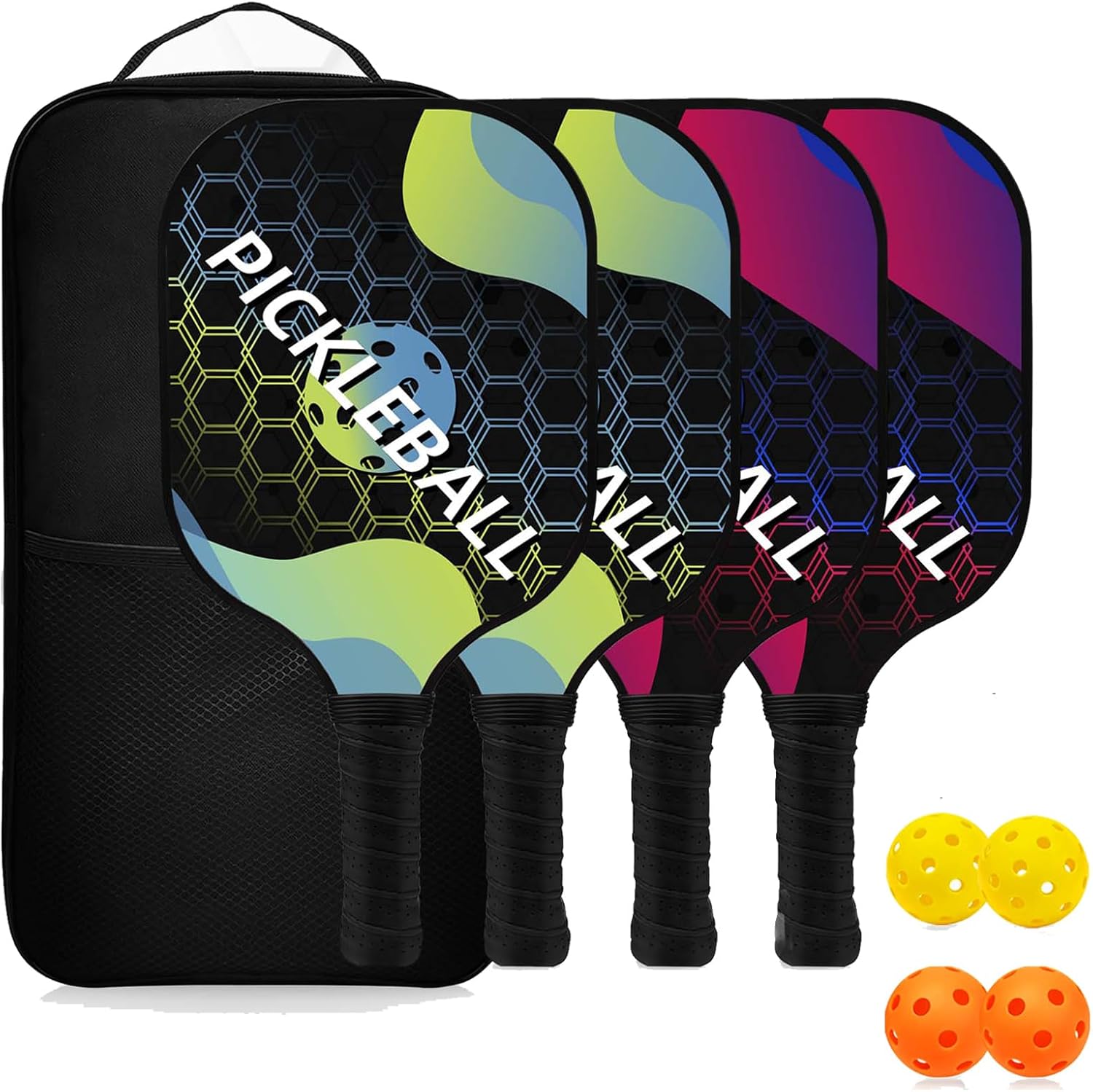 Topfinder Pickleball Set con Racchette e Palline - immagine 1