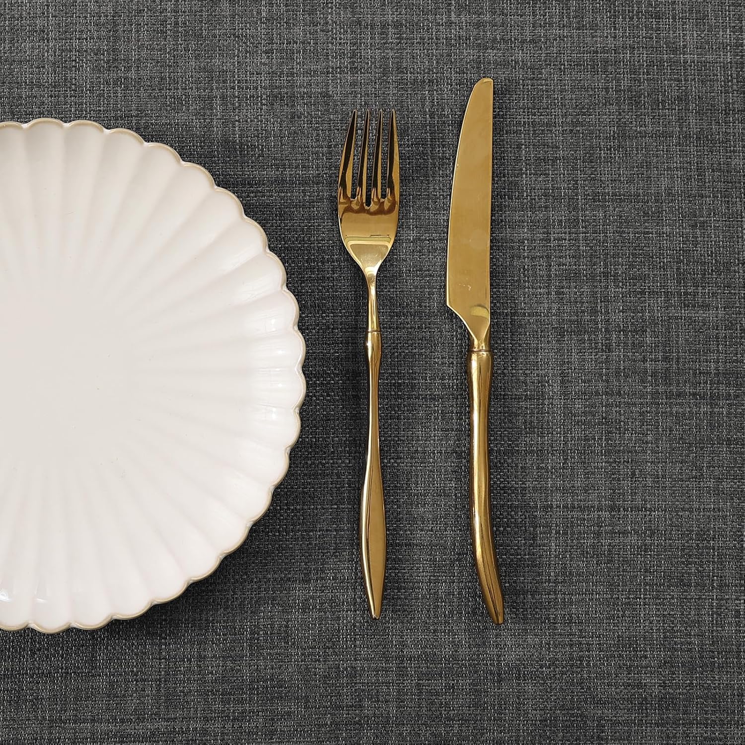 Smiry Tovaglia Effetto Lino 100x140 cm, Grigio Scuro - immagine 7