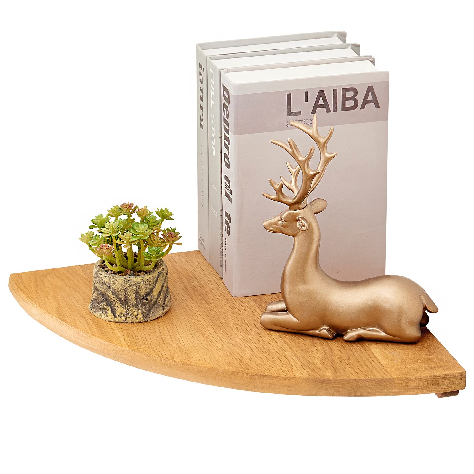 Oakerland Mensola Angolare in Legno Massello Quercia