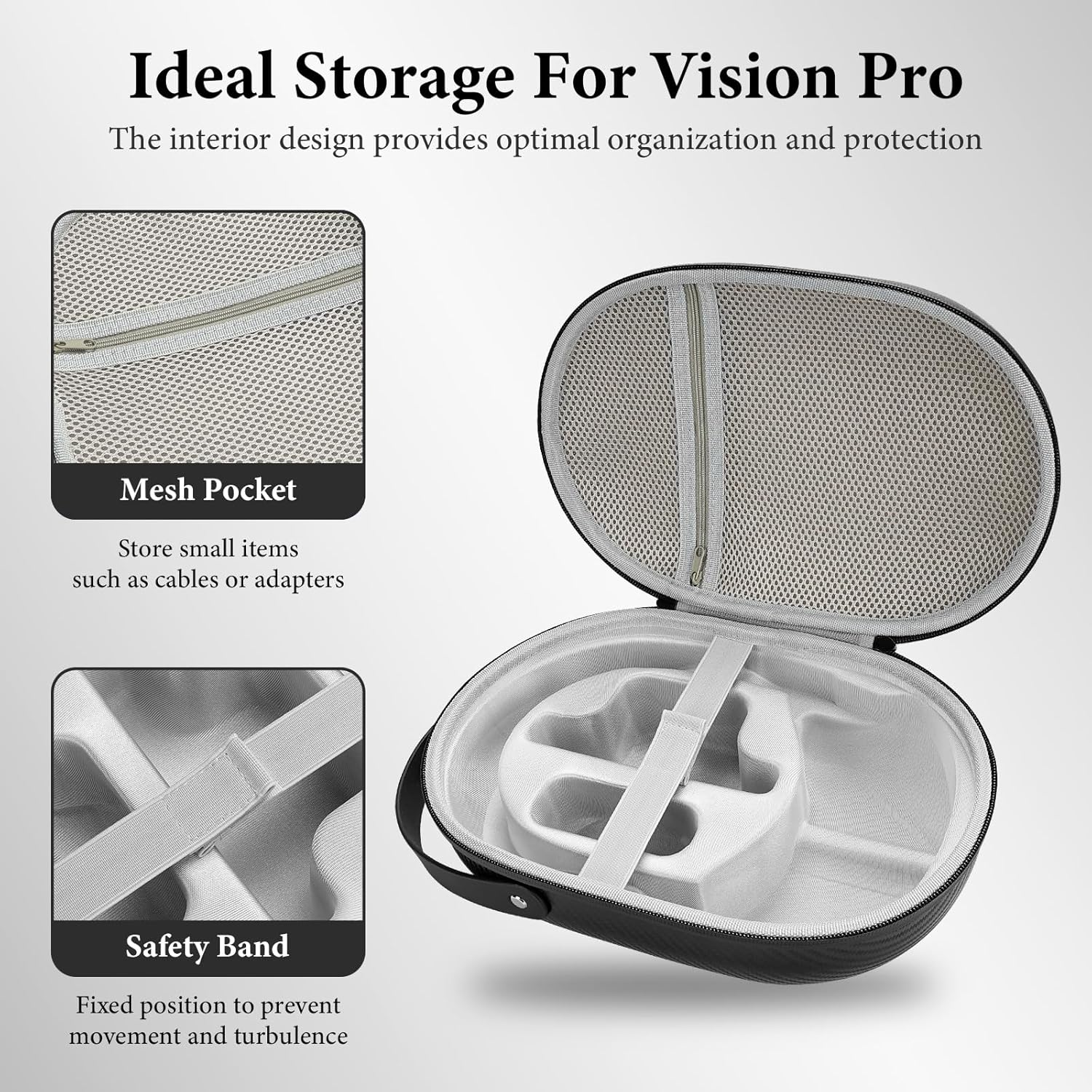 Geekria Shield Custodia Rigida per Appl Vision Pro - immagine 5