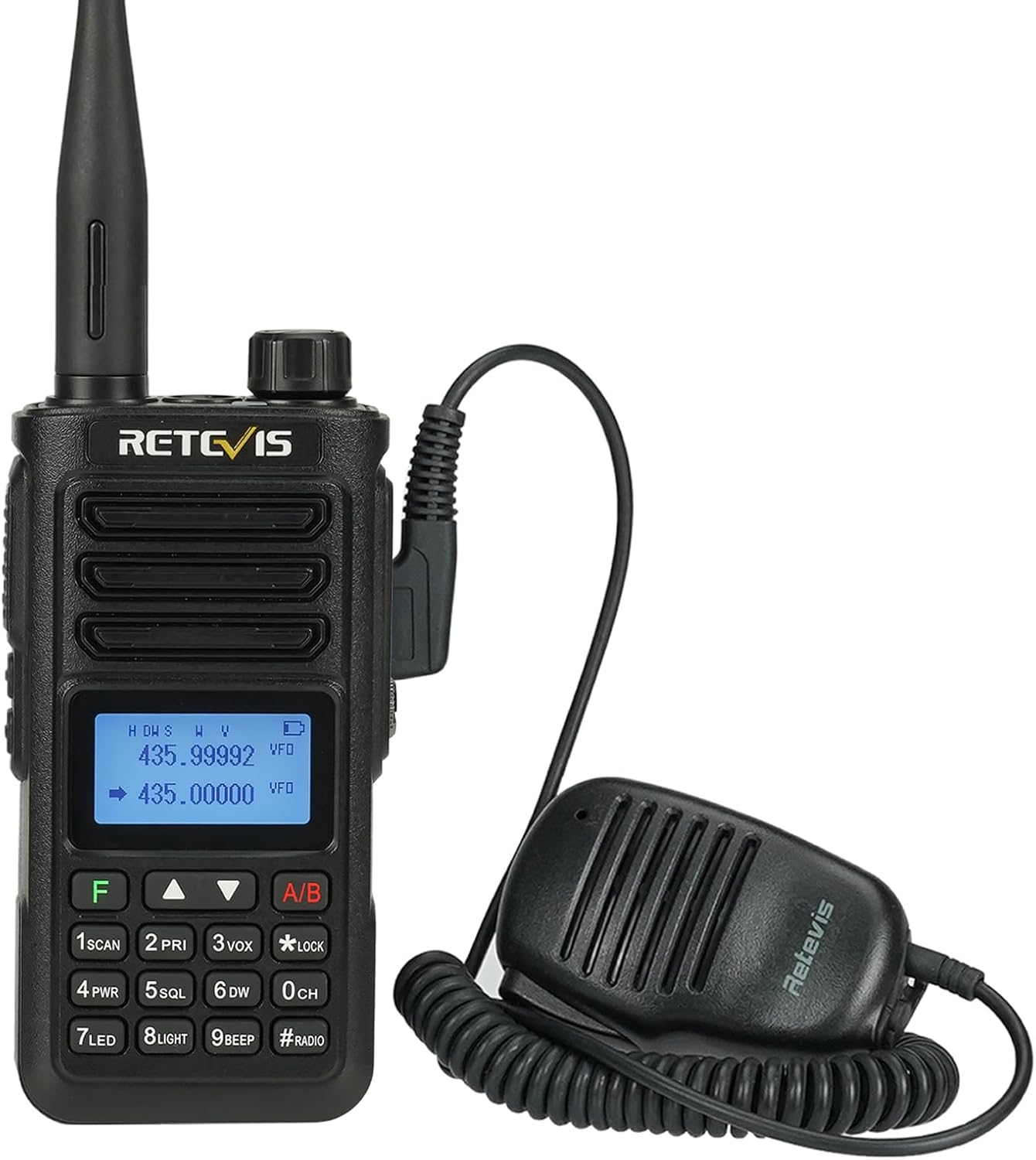 Retevis RA89 Radioamatore IP68 con Microfono, Nero - immagine 1