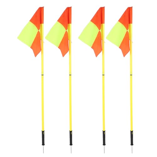 Fockety Set 4 Bandiere per Angoli da Calcio 1,5m