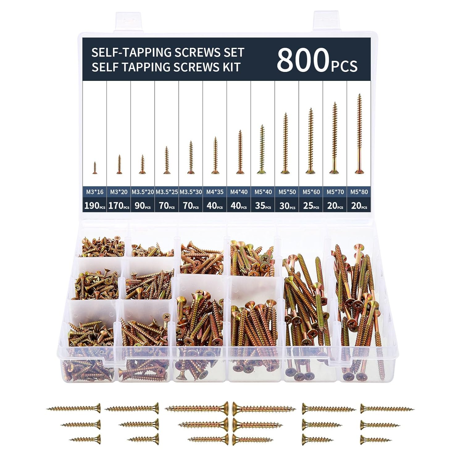 Ordeluxe Set 800 Viti Legno e Cartongesso - immagine 1