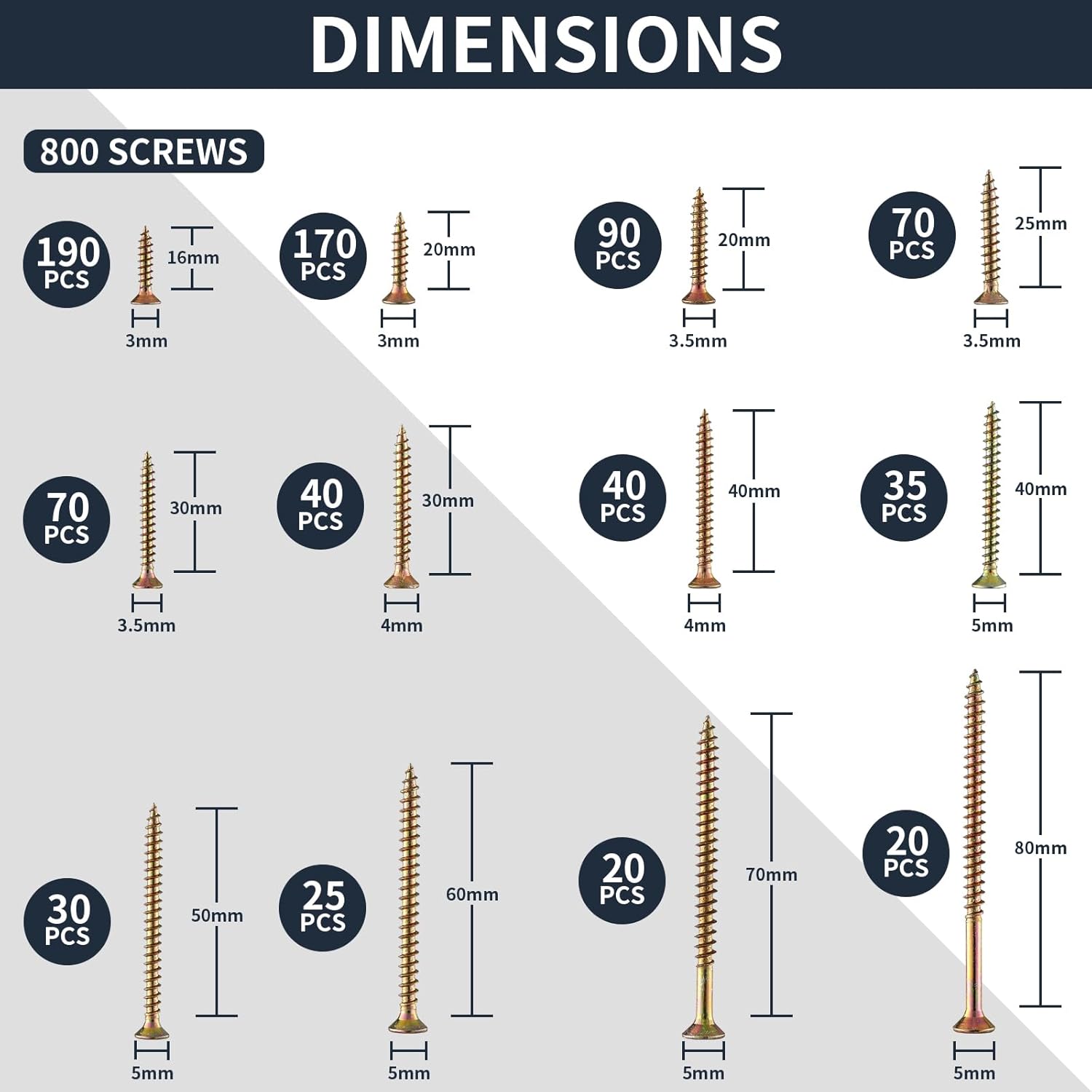 Ordeluxe Set 800 Viti Legno e Cartongesso - immagine 2