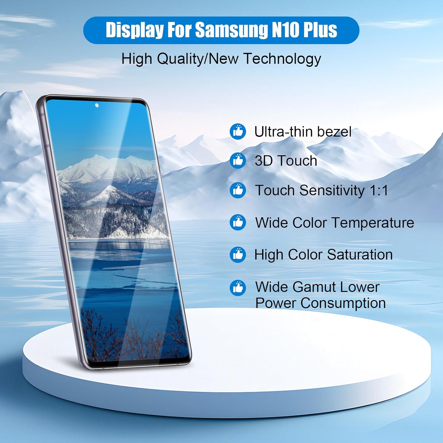 DTD Display per Samsung Galaxy Note 10 Plus, Nero - immagine 3