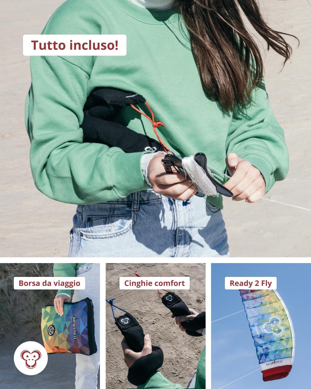 Skymonkey Airtwister - Aquilone da Trazione Ready 2 Fly - immagine 5