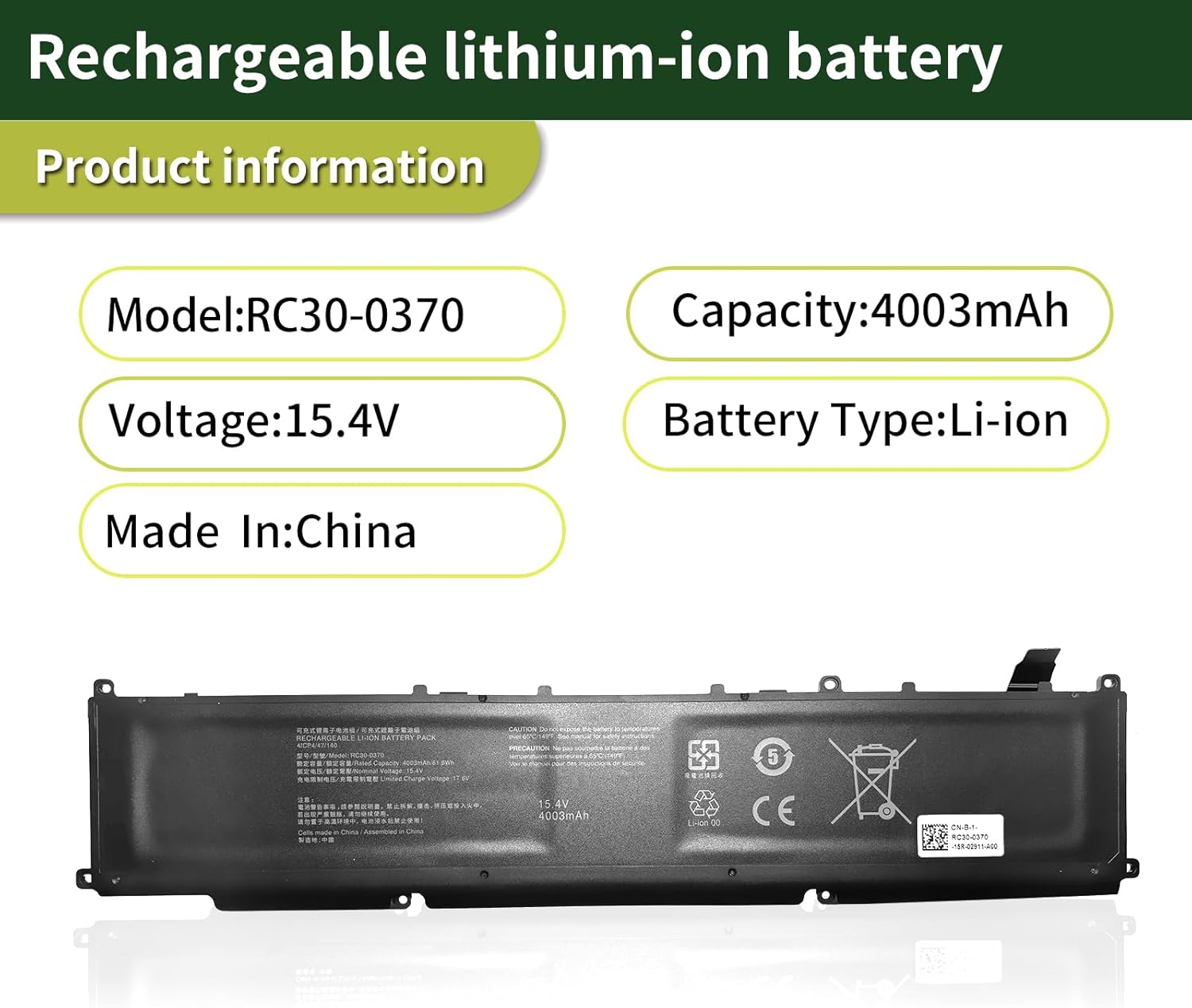 7xinbox Batteria RC30-0370 per Razer Blade 14 (2021-2022) - immagine 2