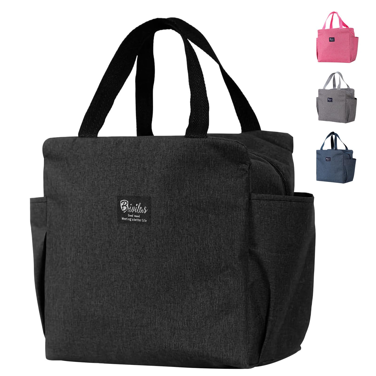 Aiuuee Borsa Termica Porta Pranzo 9L, Nero