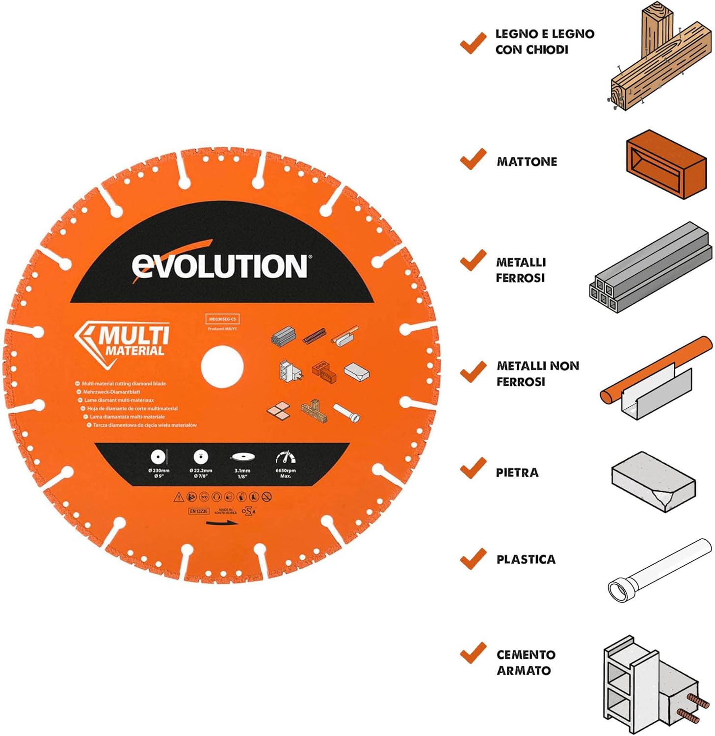 Evolution Lama Diamantata Multiuso 230 mm - immagine 2