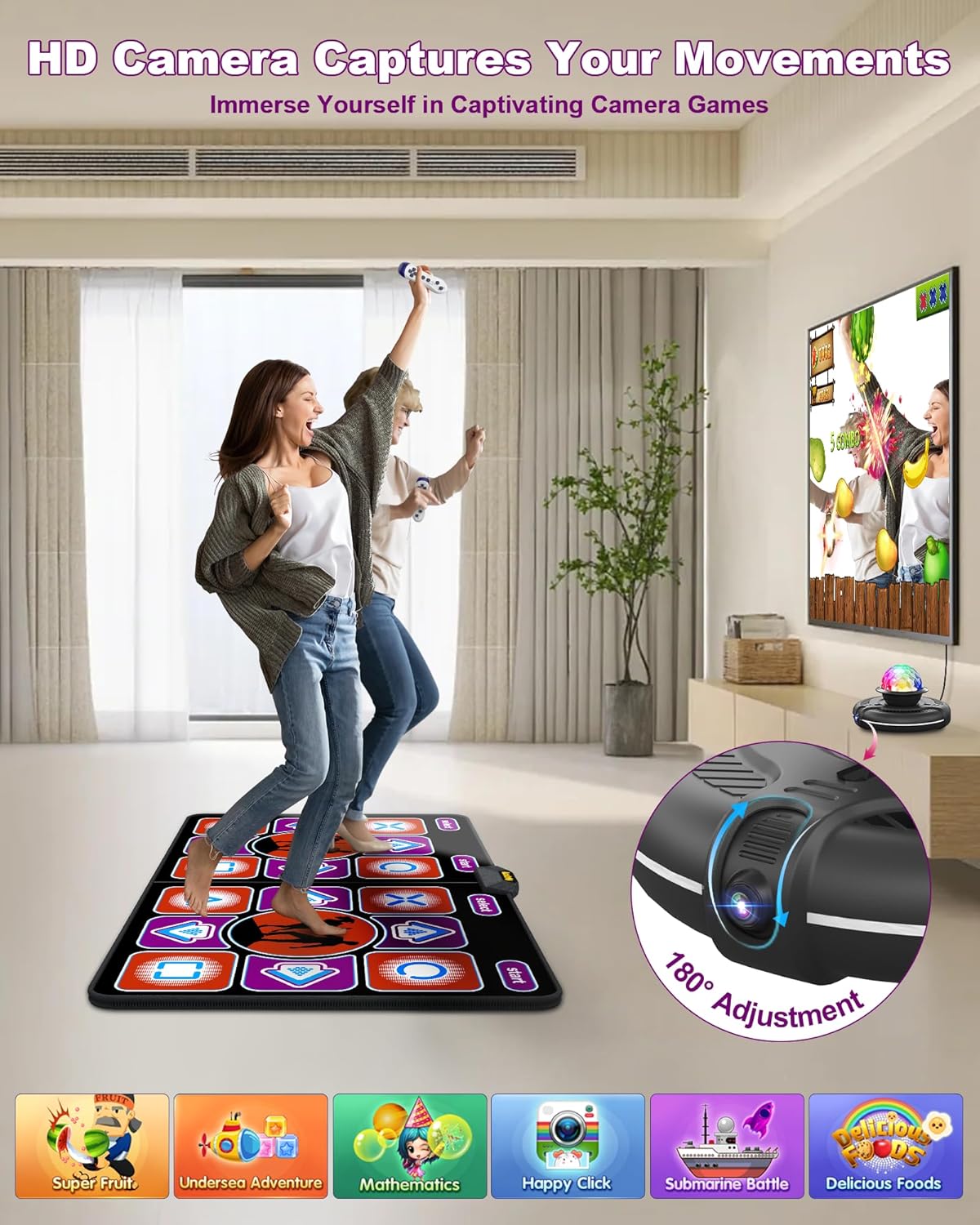 Acelufly Tappetino da Ballo Doppio Utente per TV - immagine 3