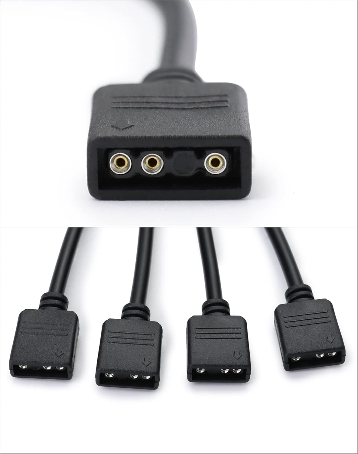 Qwork® Cavo Splitter ARGB 5V 3 Pin, 30cm - immagine 4