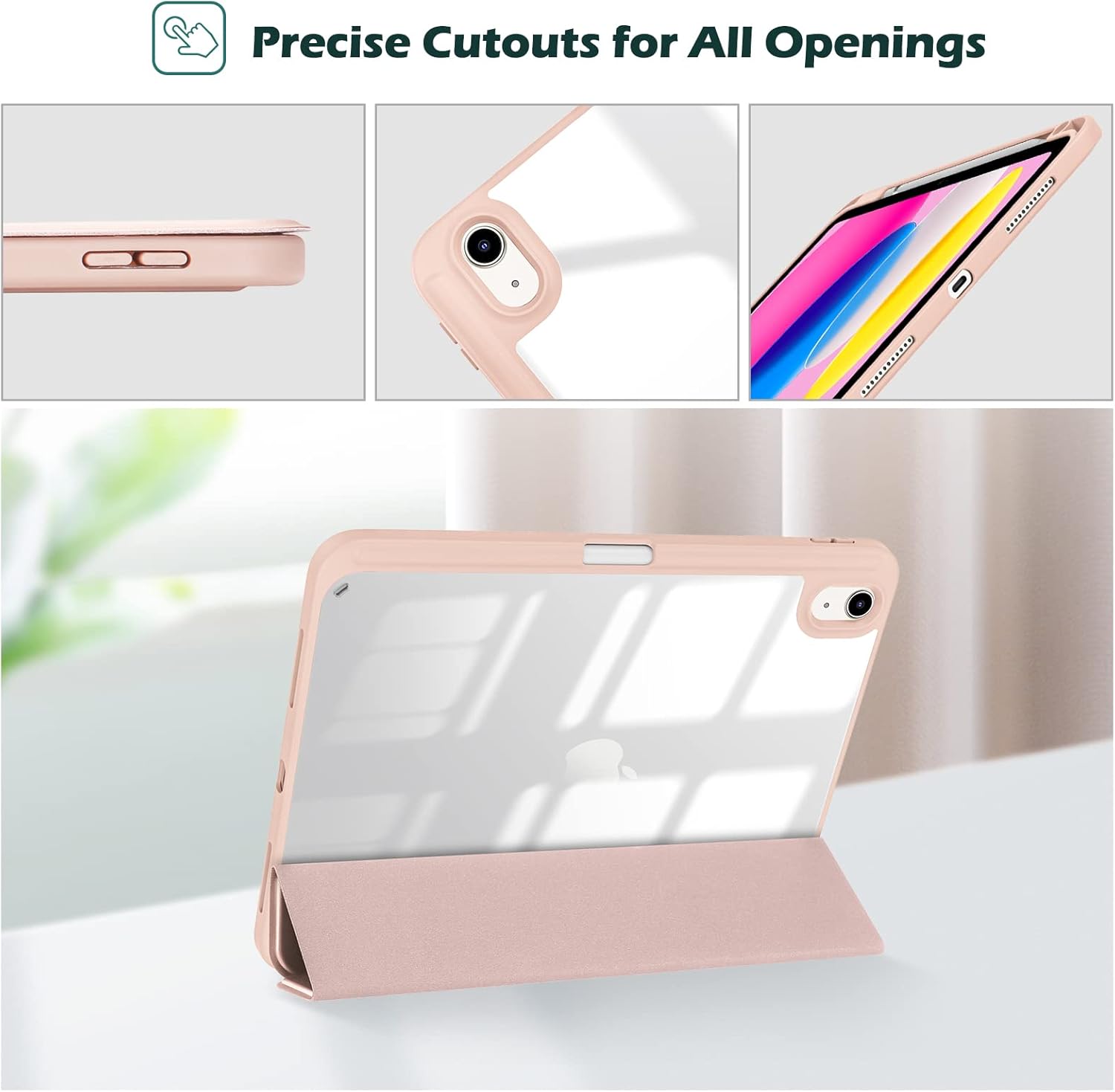 Procase Custodia per iPad 10a Generazione 10.9'', Oro Rosa - immagine 7