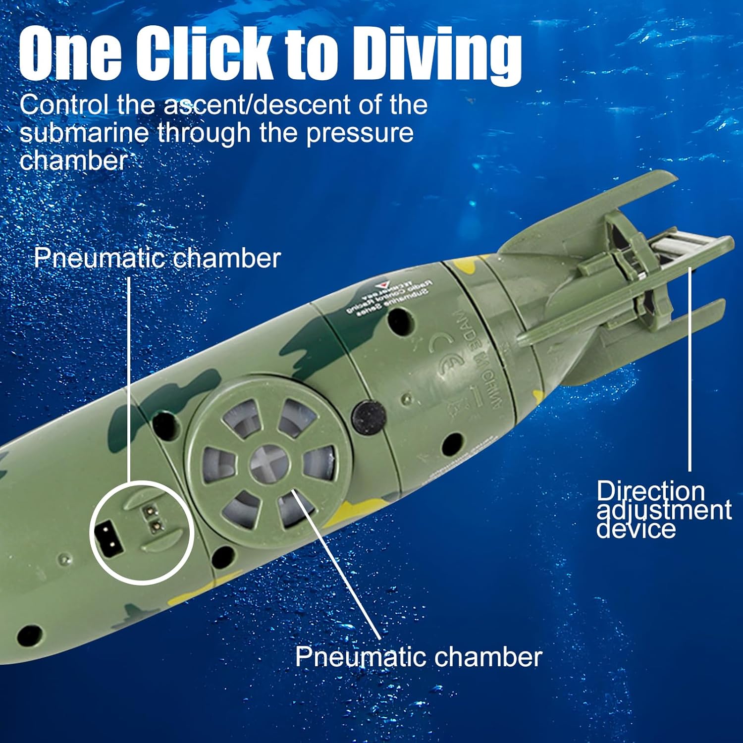 OBEST Mini RC Sottomarino Telecomandato 6 Canali - immagine 4