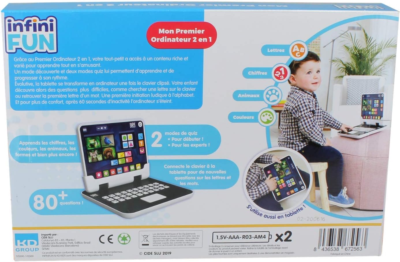 infinifun S15500 Il Mio Primo Computer 2 in 1, Multicolore - immagine 3