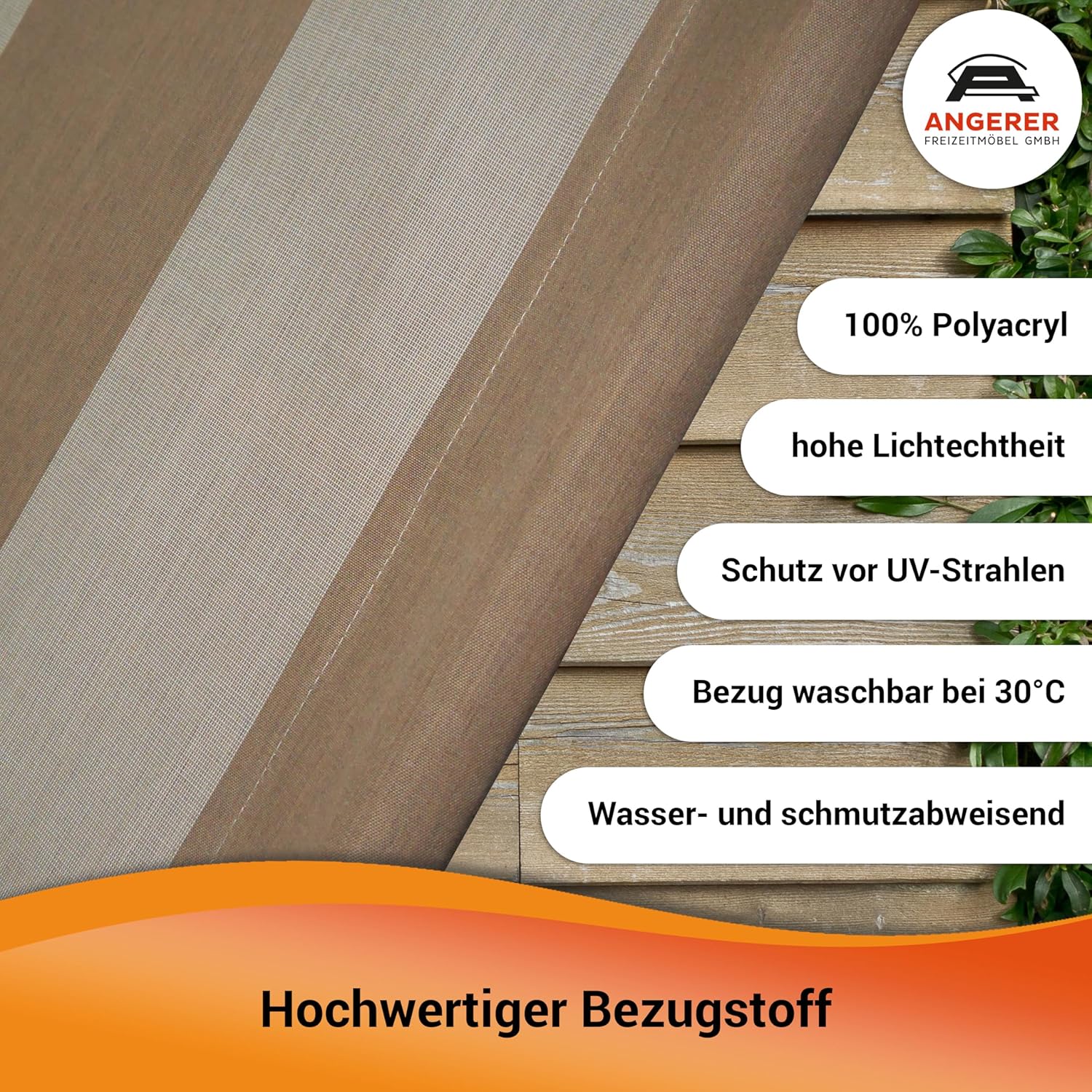 Angerer Freizeitmöbel Tenda da Sole 150cm, Tortora - immagine 3