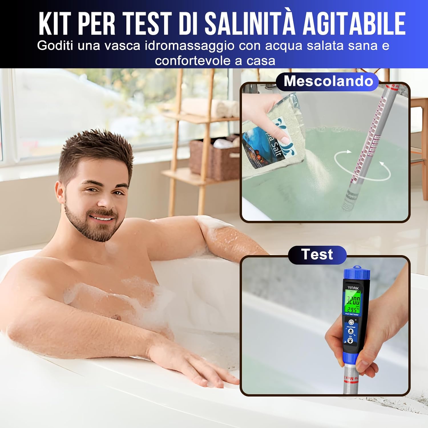 Tester di Salinità Digitale per Piscine e Spa - immagine 4