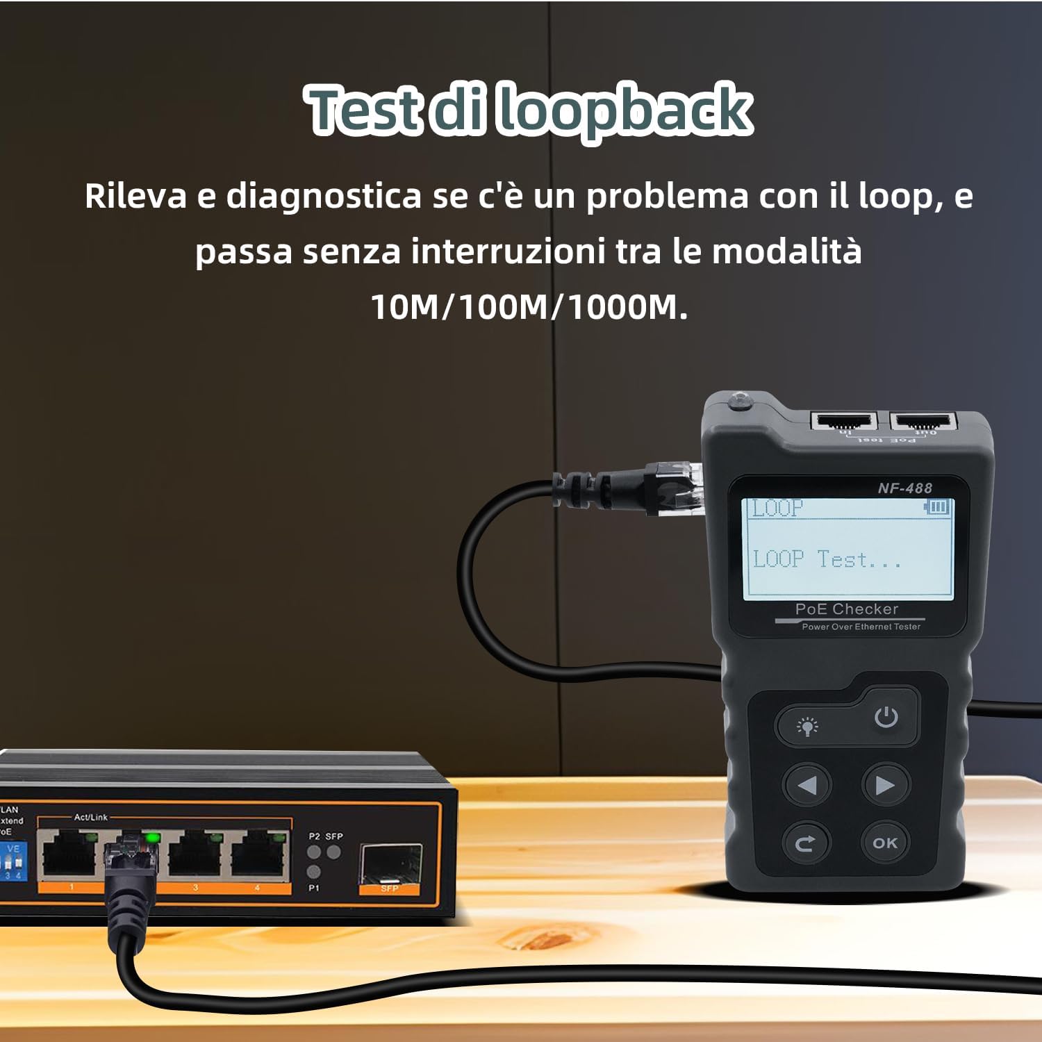 Mcbazel - Tester di Rete RJ45 con Display LCD - immagine 6