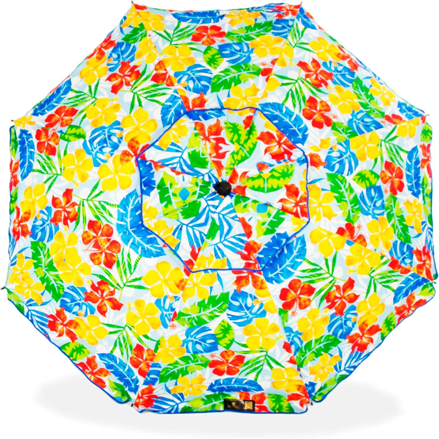 CREVICOSTA QUALITY MARK MARCAS DE CALIDAD Ombrellone Spiaggia Modello 200 cm con Spirale e palo di Percorso Totale. 8 aste Protezione Totale Contro i Raggi UV (Hawai)