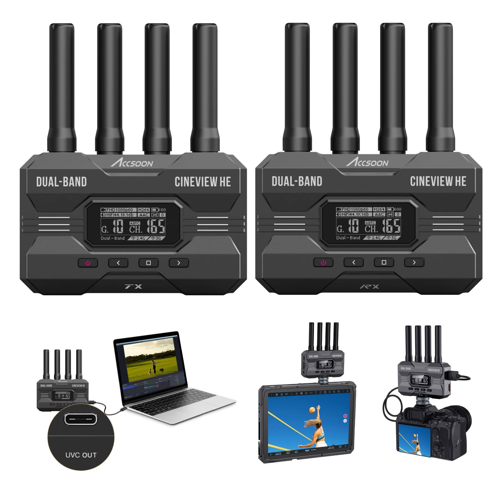 Accsoon CineView HE - Sistema Trasmissione Video HDMI Wireless