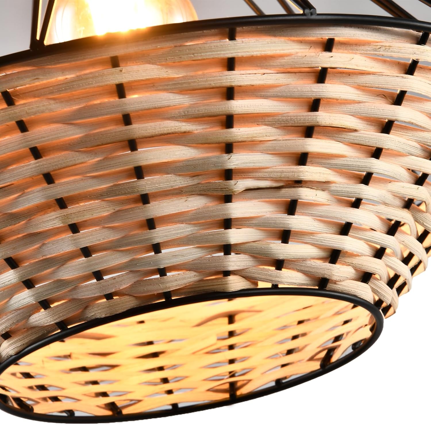 Lqwell® E27 Lampada a Sospensione Nera Retrò - immagine 4