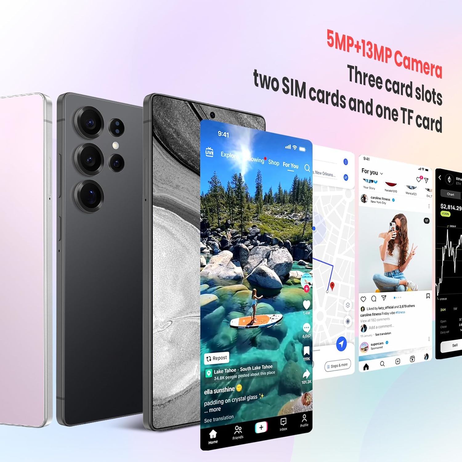 Telefono Android Sbloccato 6.75" Dual SIM, Deep Blue - immagine 6