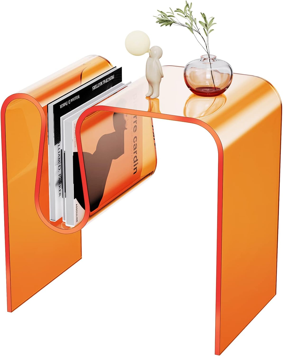 Solaround Tavolino da Salotto in Acrilico Arancione