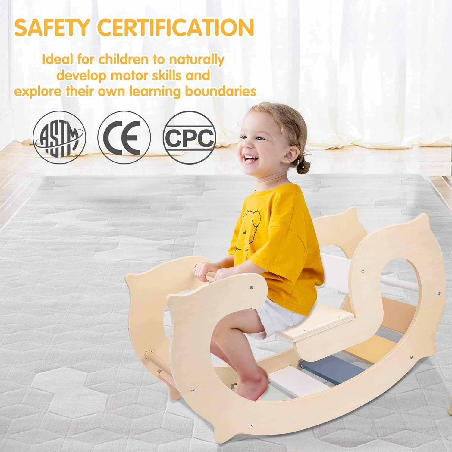 labebe Arco da Arrampicata Arcobaleno in Legno - immagine 4