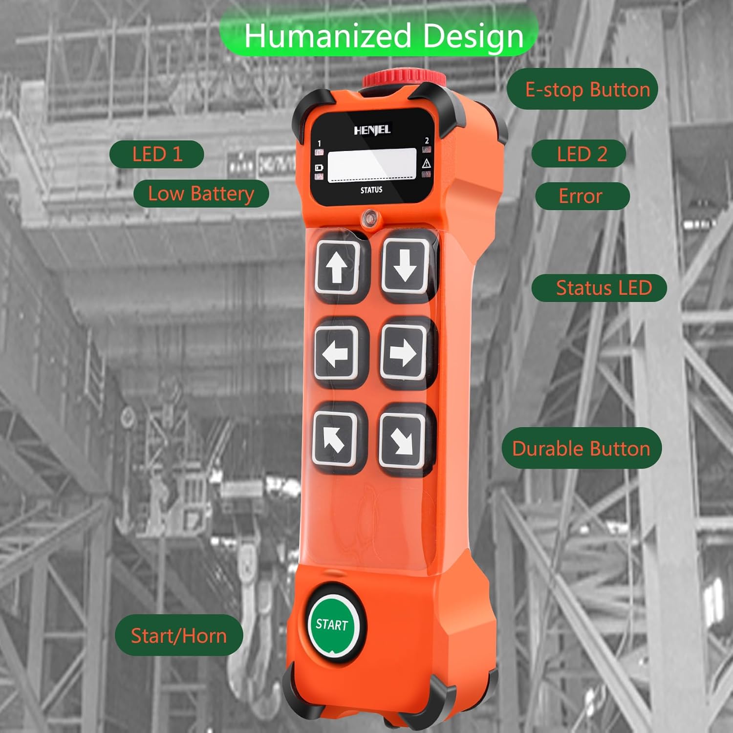 Telecomando Industriale Gru Wireless 6 Bottoni - immagine 3