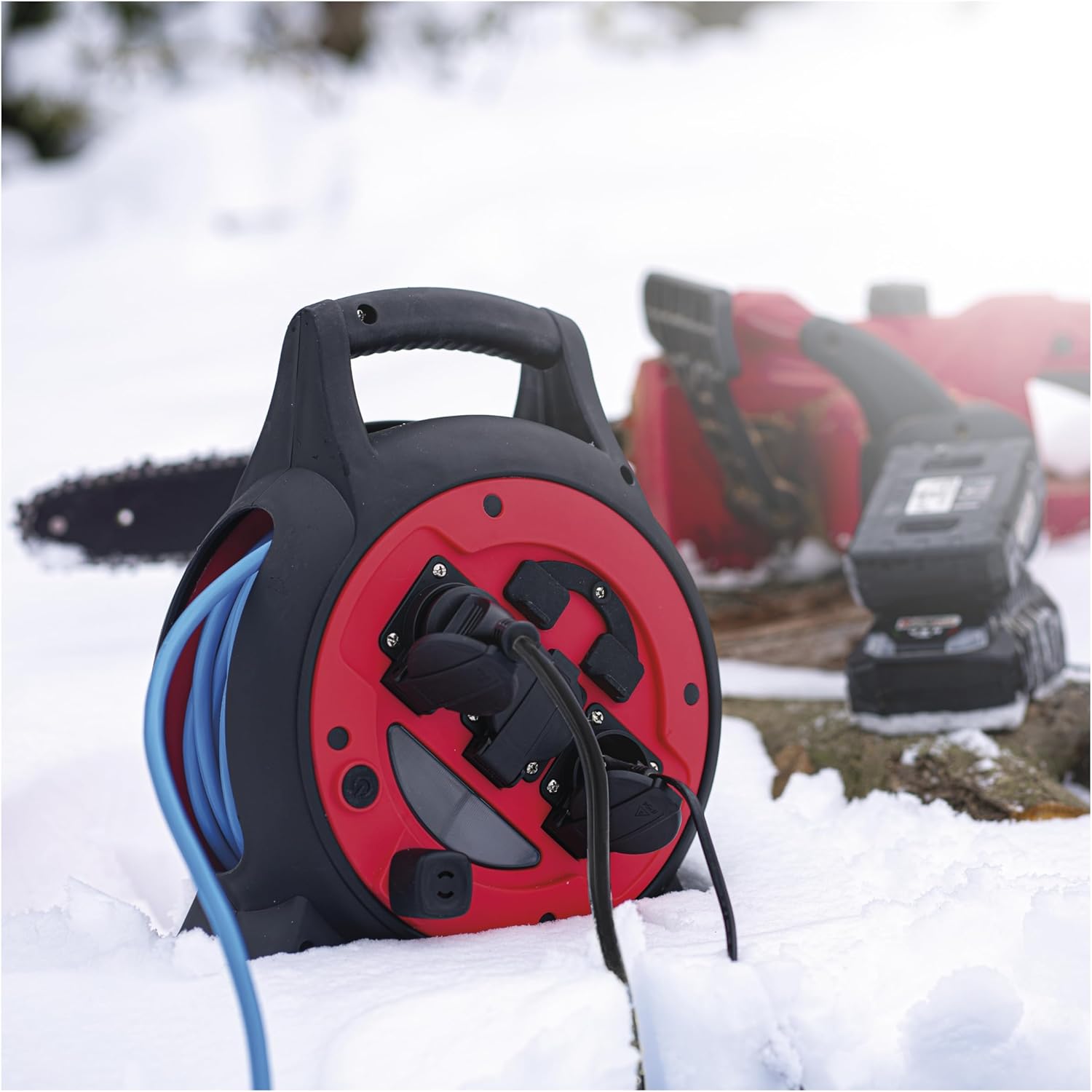 Emos Avvolgicavo da Esterni 20m IP44 con USB e LED - immagine 4