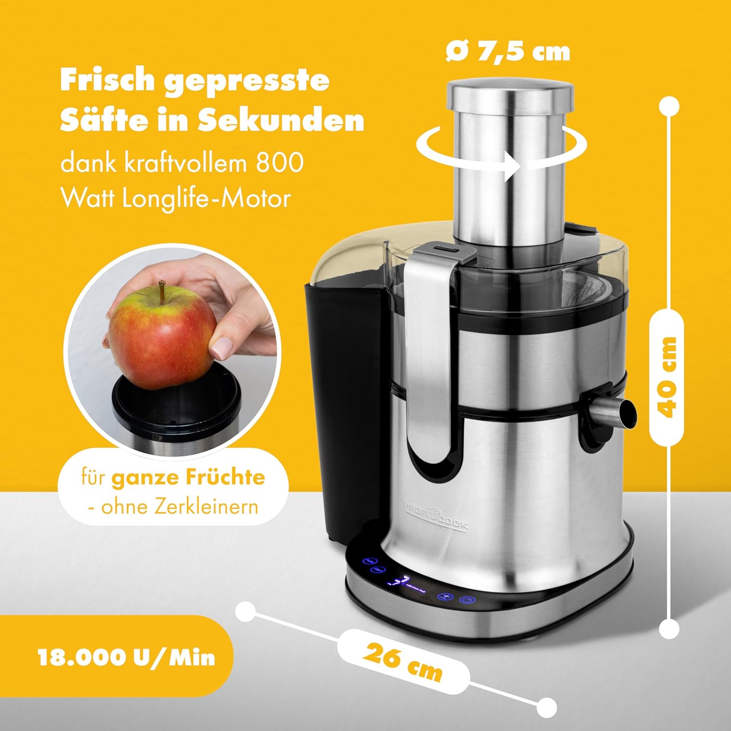 Profi Cook PC-AE 1156 - Spremiagrumi Professionale 800W - immagine 2