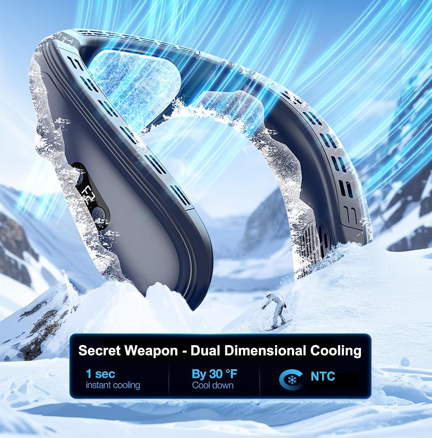 Mini Ventilatore da Collo Portatile 6000mAh - immagine 4