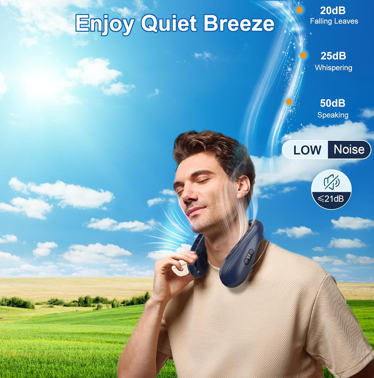 Mini Ventilatore da Collo Portatile 6000mAh - immagine 7