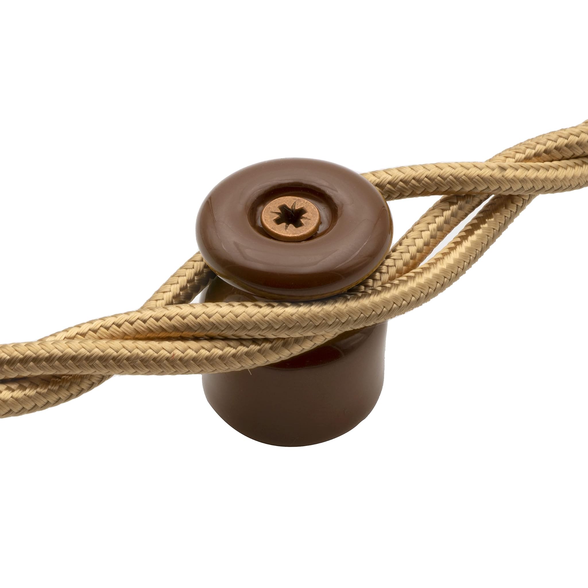 Amarcords - Fermacavo Vintage in Porcellana, Marrone