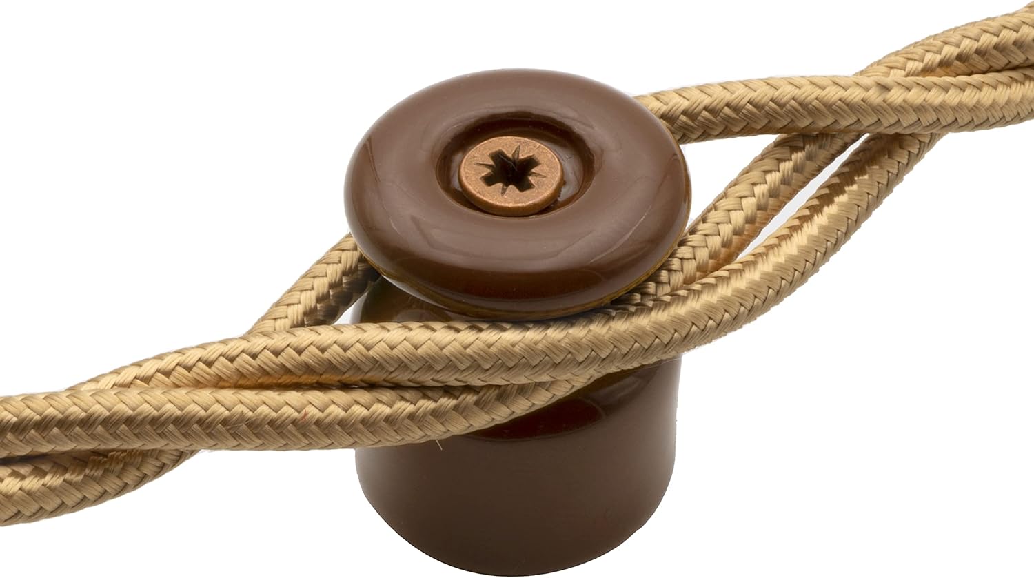 Amarcords - Fermacavo Vintage in Porcellana, Marrone - immagine 1