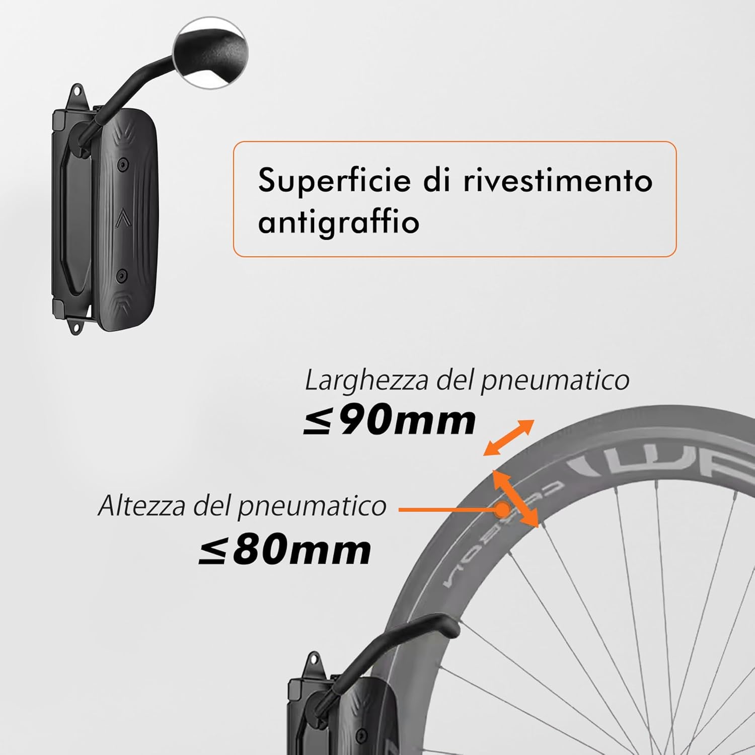 Mimoke Supporto da Parete Girevole per Bicicletta (3 pz) - immagine 5