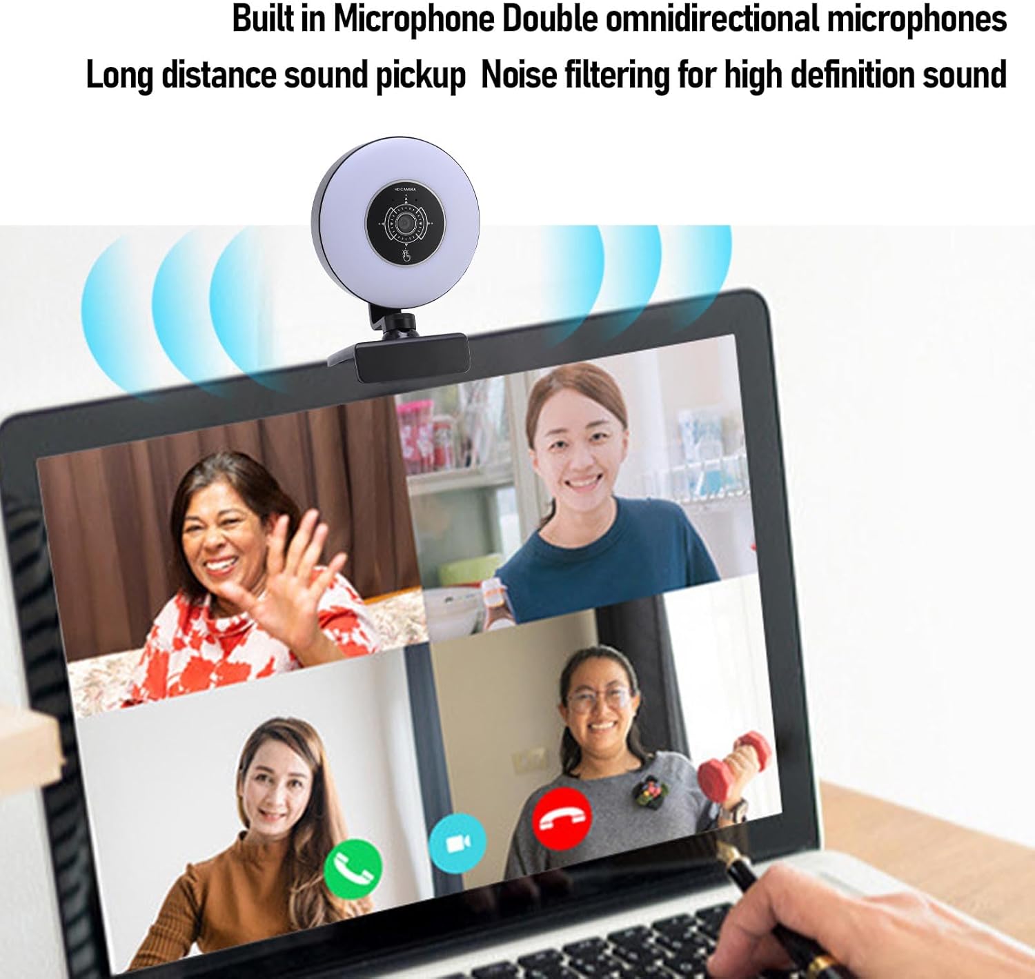 Webcam 4K con Microfoni a Cancellazione del Rumore - immagine 3