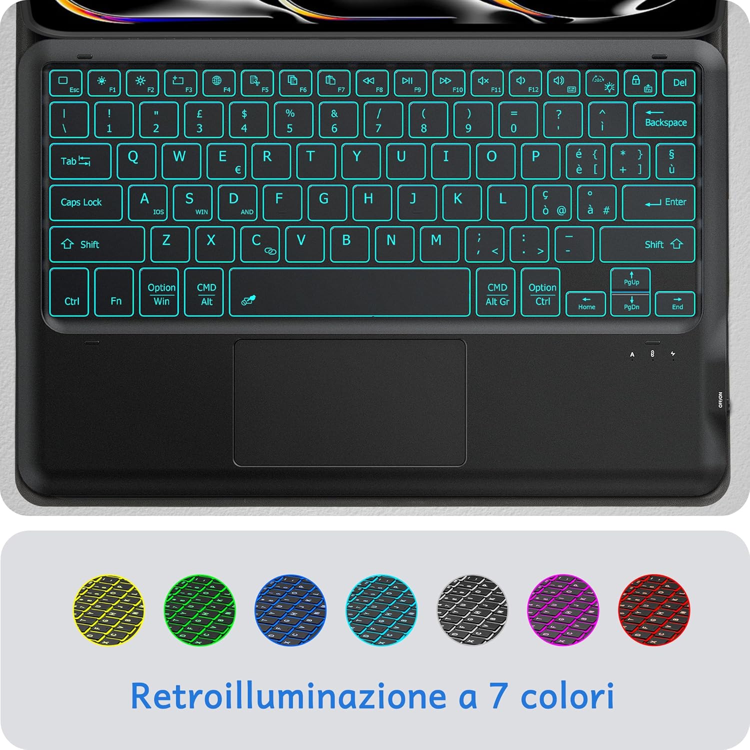 Cacoe Custodia Tastiera con Touchpad per iPad Pro 13" M4 - immagine 4