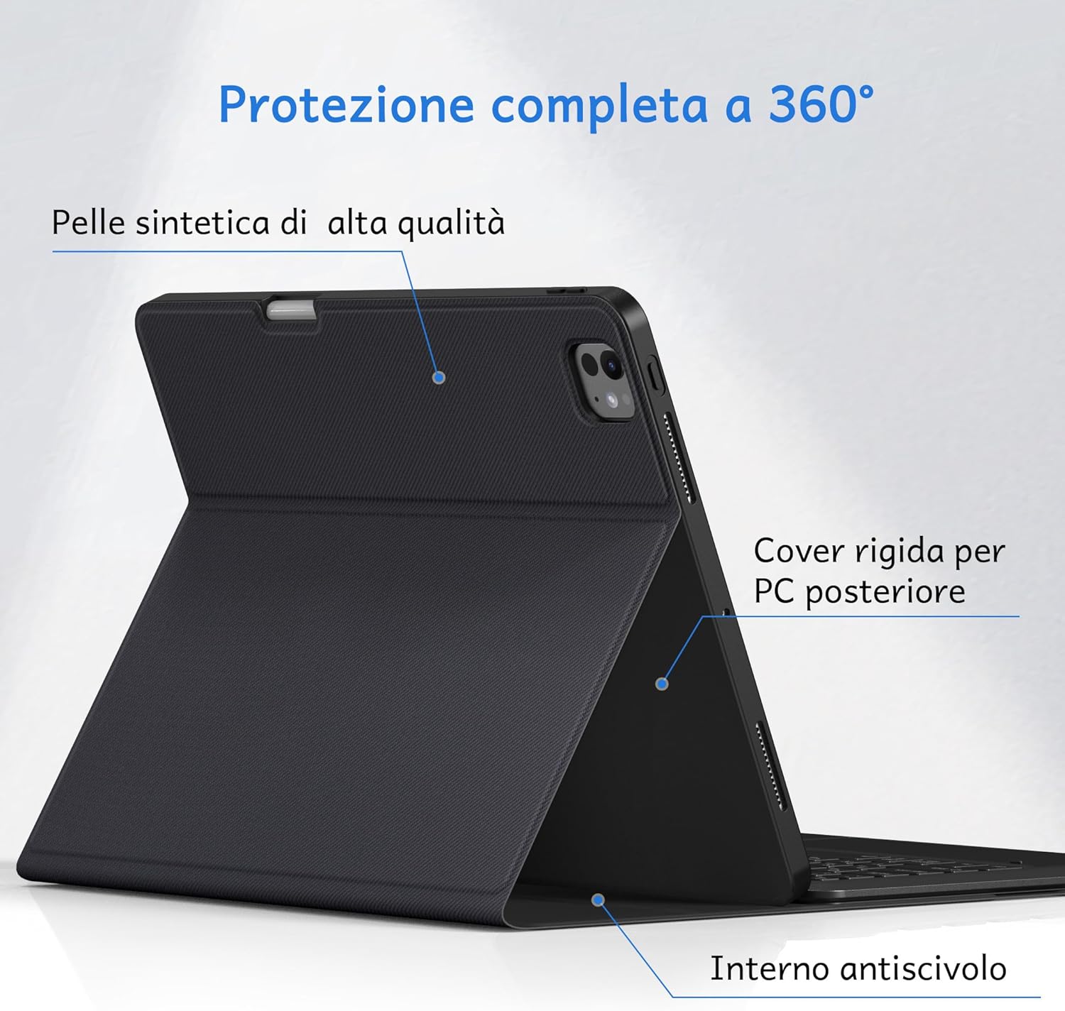 Cacoe Custodia Tastiera con Touchpad per iPad Pro 13" M4 - immagine 7