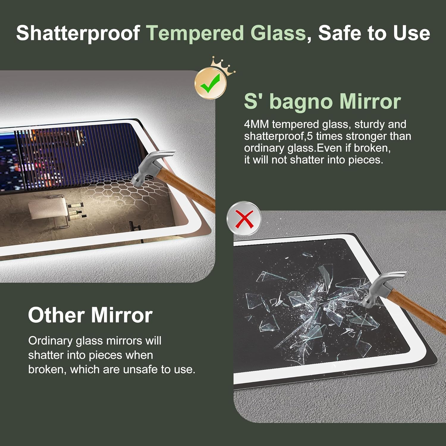 S'bagno Specchio Bagno LED 100x70cm con Bluetooth - immagine 7