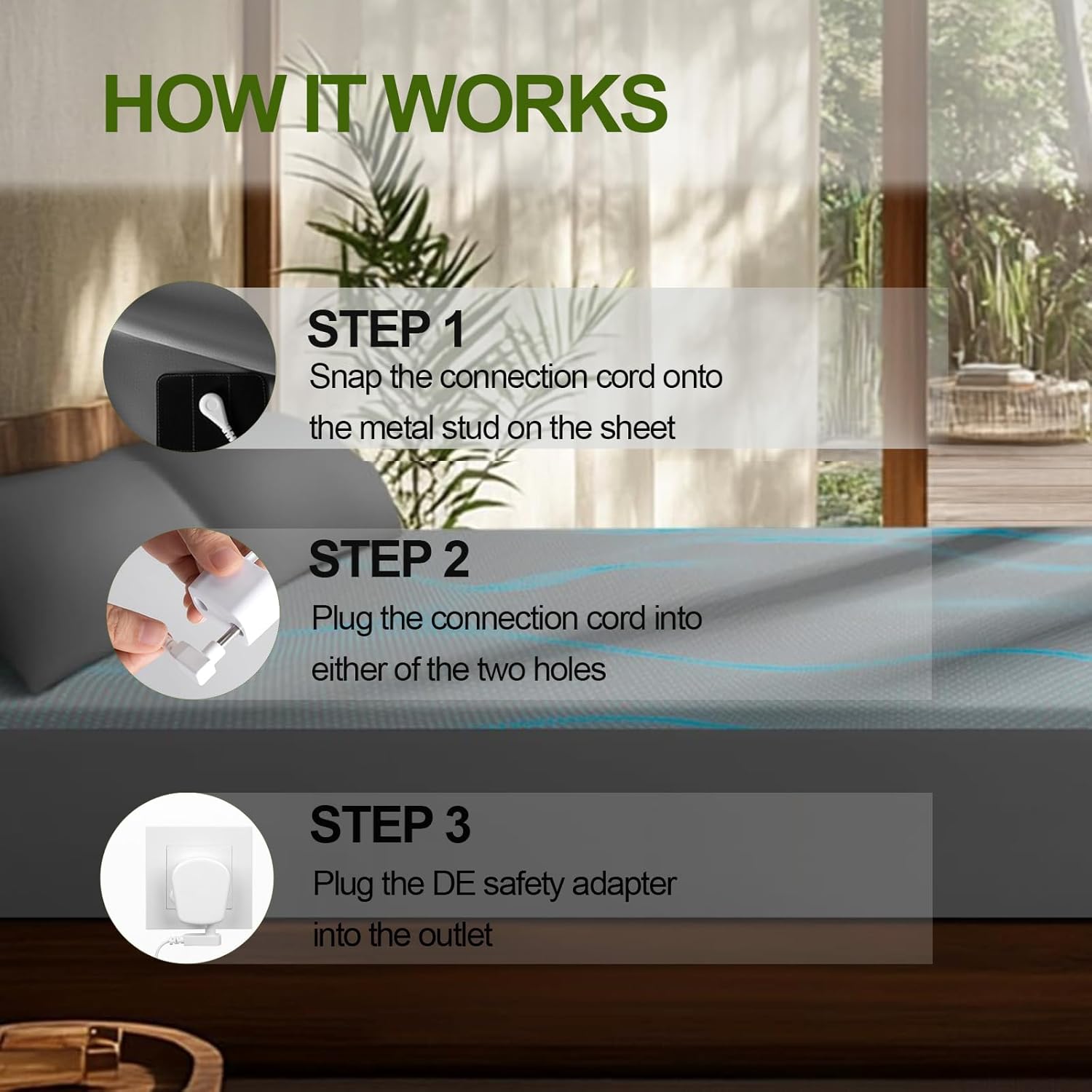 RIQINXIN Tappetino di Messa a Terra 150x200cm, Beige - immagine 3