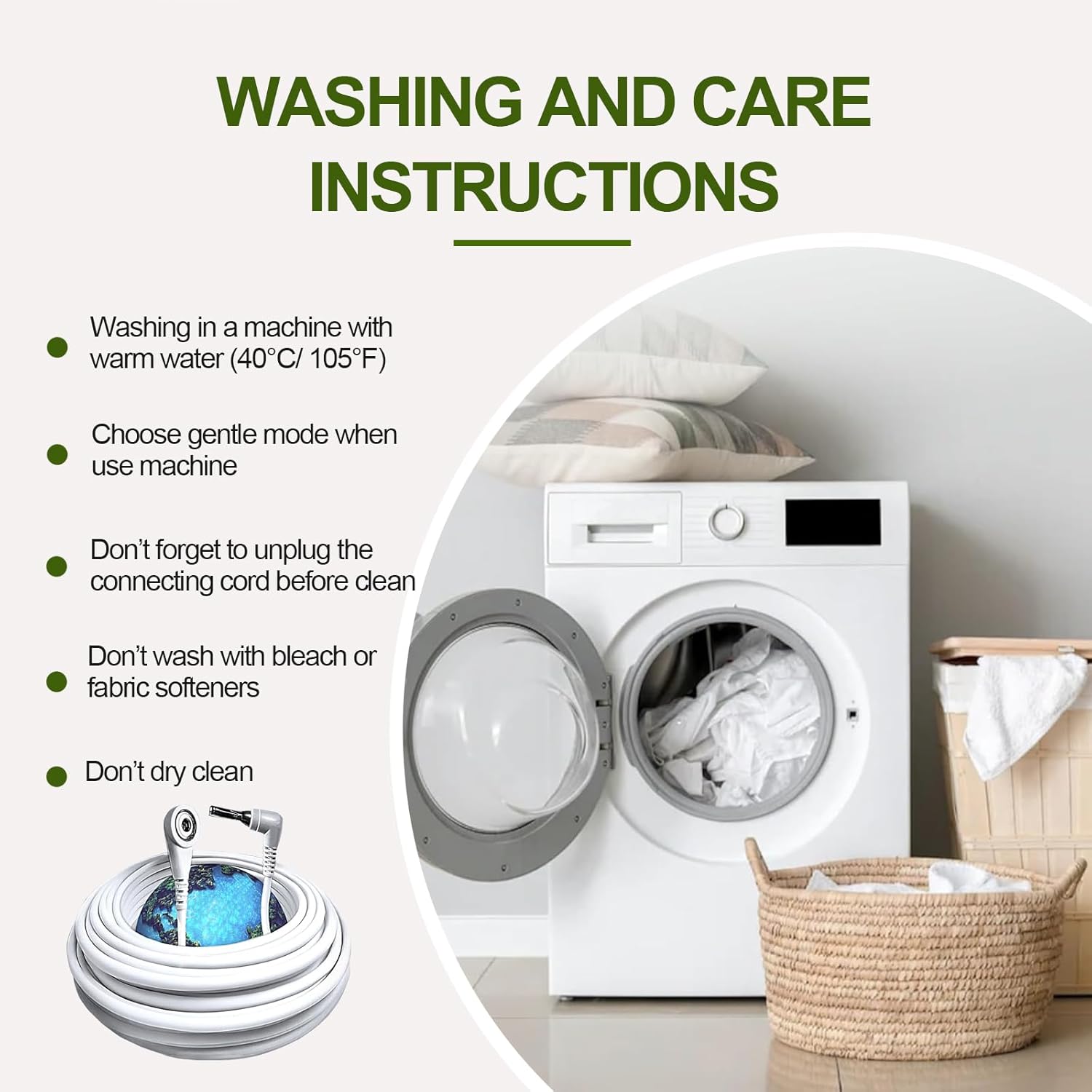 RIQINXIN Tappetino di Messa a Terra 150x200cm, Beige - immagine 4