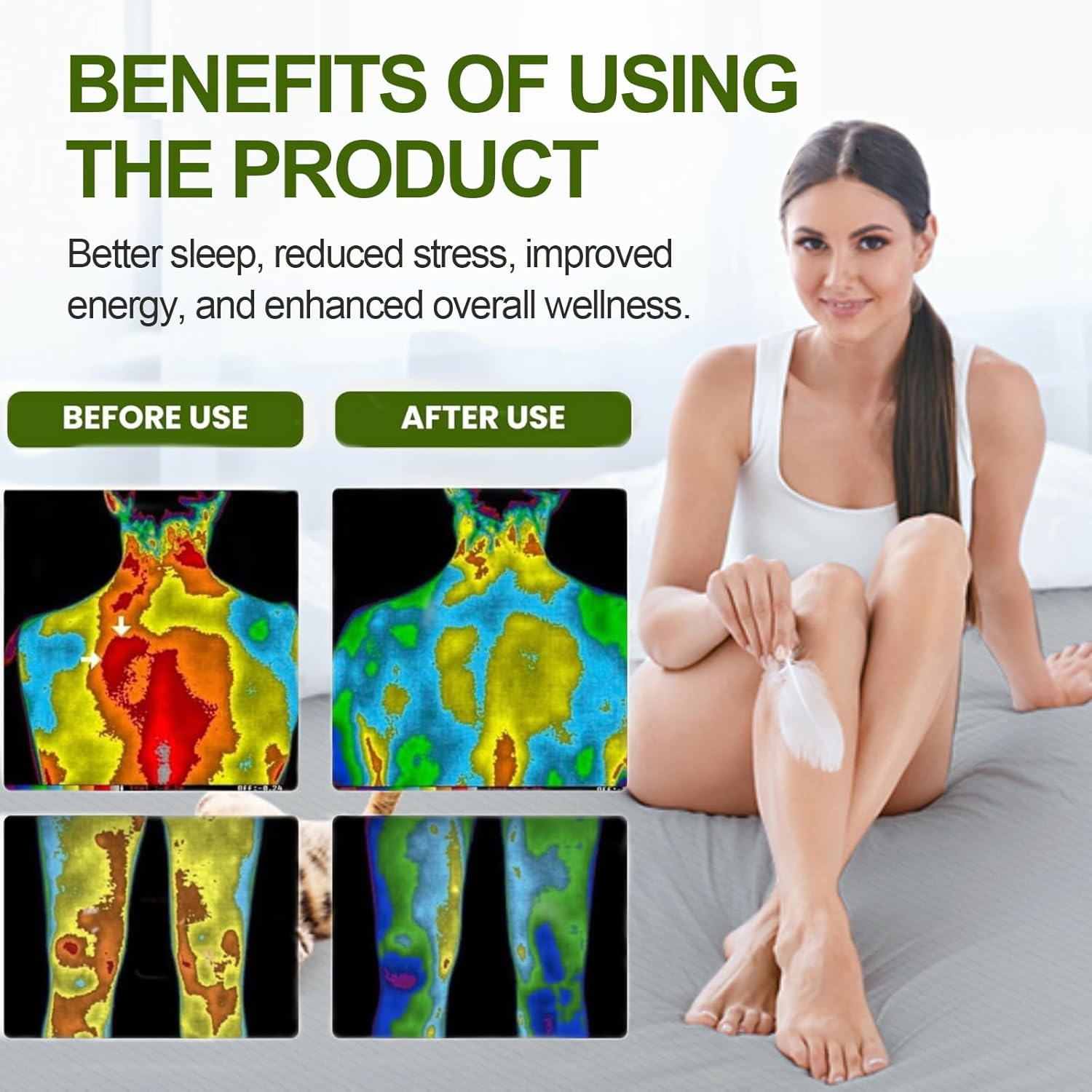 RIQINXIN Tappetino di Messa a Terra 150x200cm, Beige - immagine 5