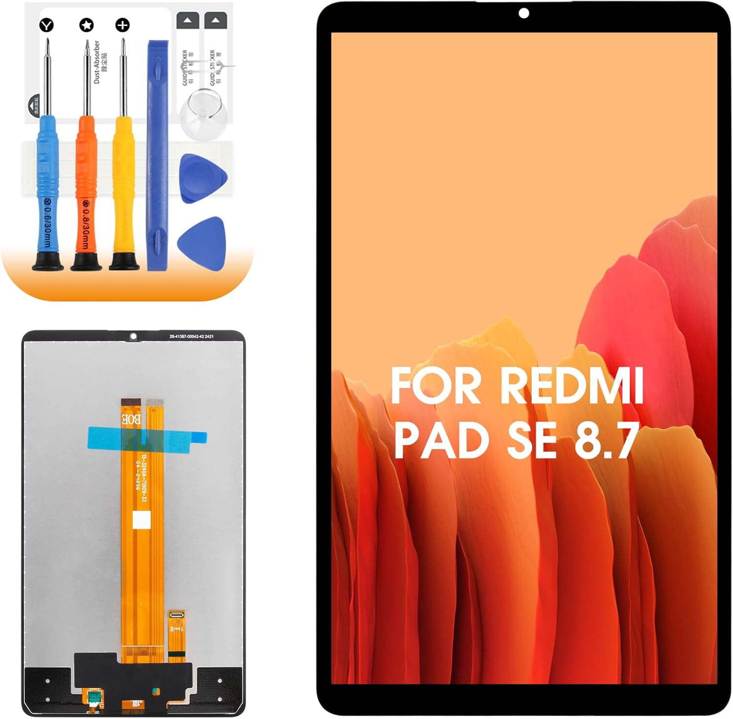 Agcut Display LCD per Redmi Pad SE 8,7 Pollici, Nero - immagine 1