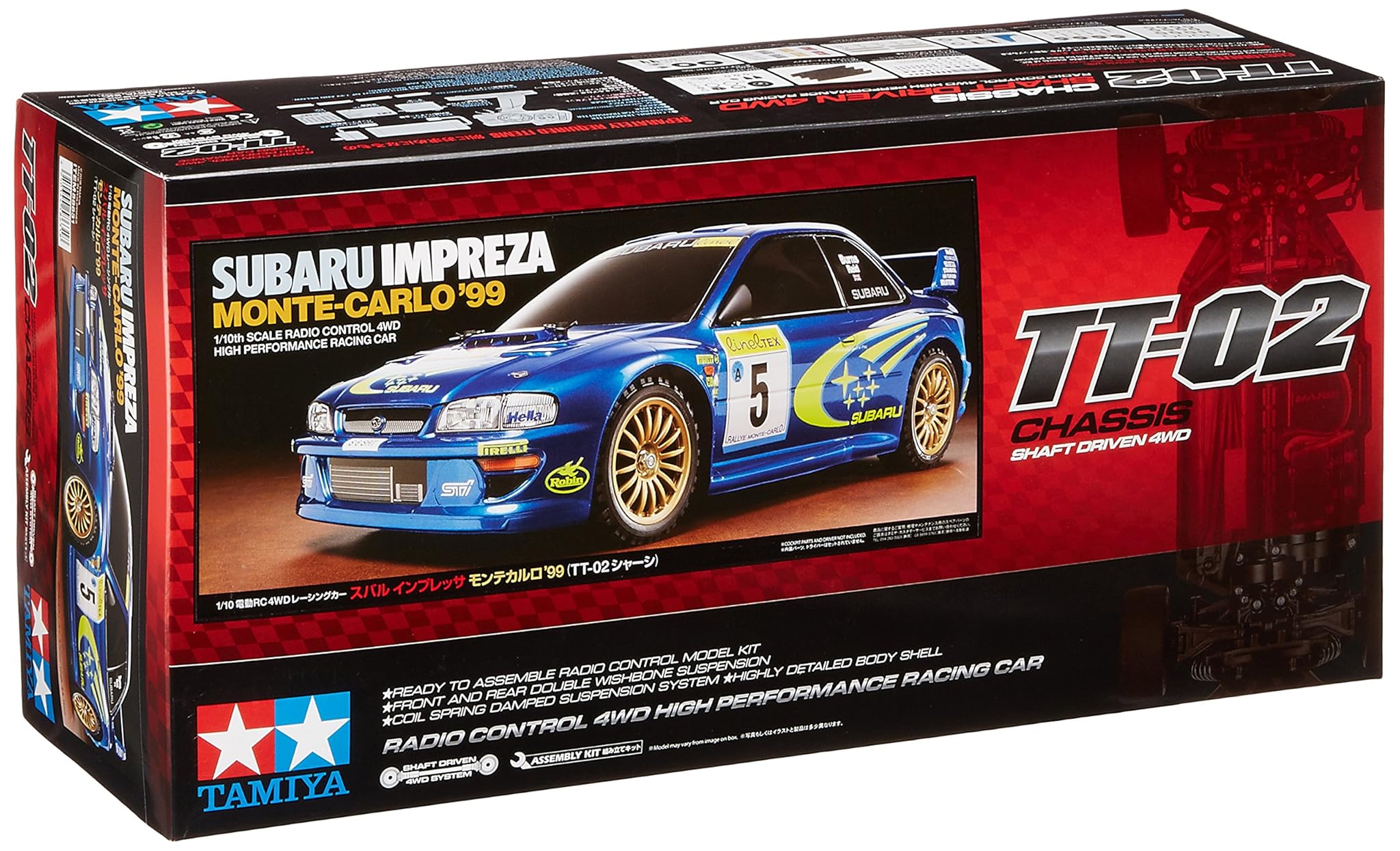Tamiya 58632 – 1: 10 RC Subaru Impreza MC 99 TT 02, Veicolo
