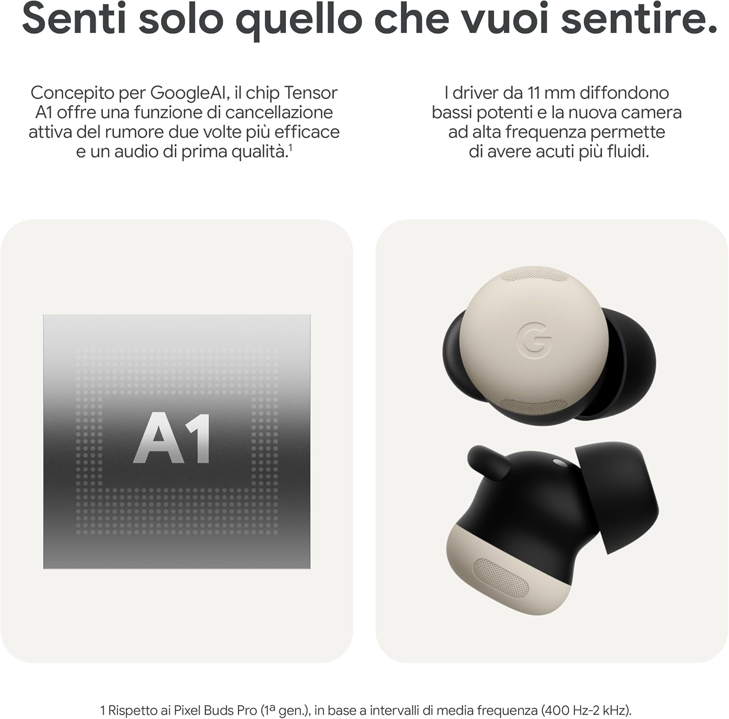 Google Pixel Buds Pro 2 - Auricolari Wireless ANC, Grigio Creta - immagine 4